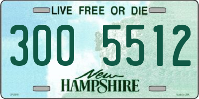 NH license plate 3005512