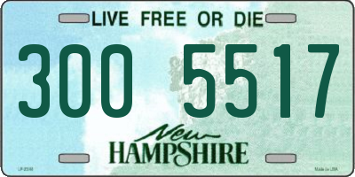 NH license plate 3005517