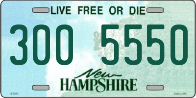 NH license plate 3005550