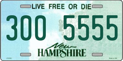 NH license plate 3005555