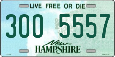 NH license plate 3005557