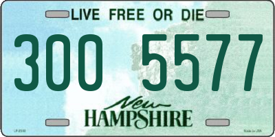 NH license plate 3005577