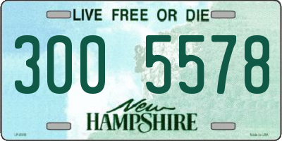 NH license plate 3005578