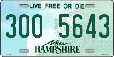 NH license plate 3005643