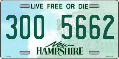 NH license plate 3005662