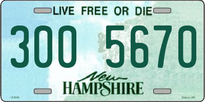 NH license plate 3005670