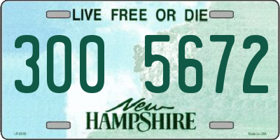 NH license plate 3005672