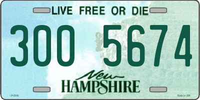 NH license plate 3005674