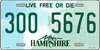 NH license plate 3005676