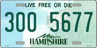NH license plate 3005677