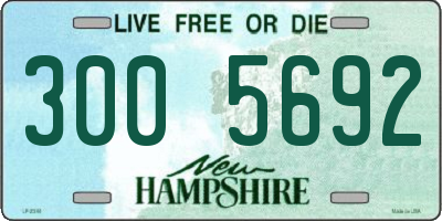 NH license plate 3005692