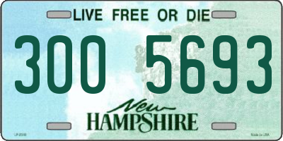 NH license plate 3005693