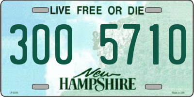 NH license plate 3005710