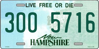 NH license plate 3005716