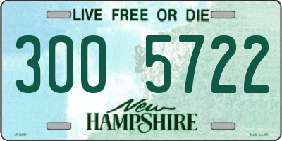 NH license plate 3005722