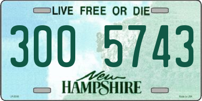 NH license plate 3005743