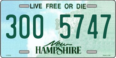 NH license plate 3005747