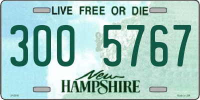 NH license plate 3005767