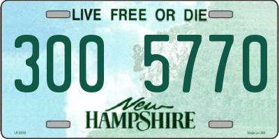NH license plate 3005770