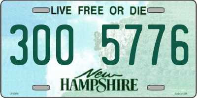 NH license plate 3005776