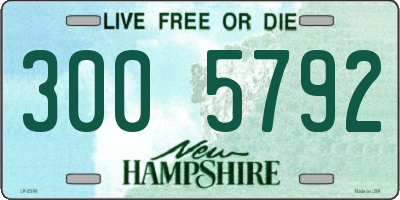 NH license plate 3005792