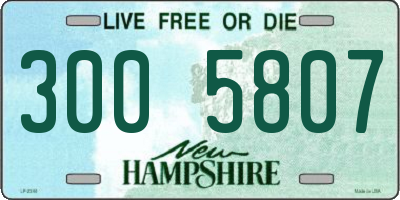 NH license plate 3005807