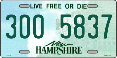 NH license plate 3005837
