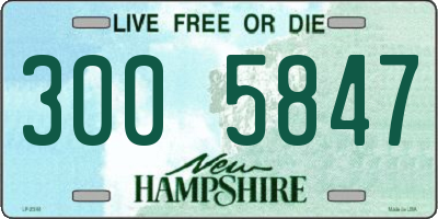 NH license plate 3005847