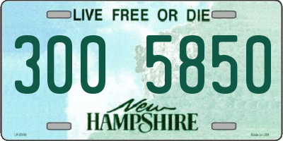 NH license plate 3005850