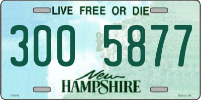 NH license plate 3005877
