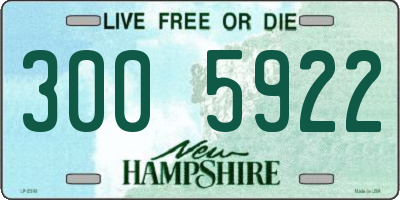 NH license plate 3005922