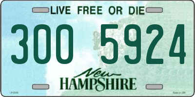 NH license plate 3005924