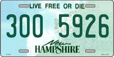 NH license plate 3005926