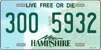 NH license plate 3005932