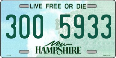 NH license plate 3005933