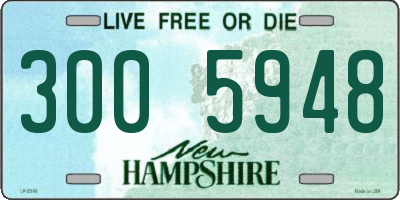 NH license plate 3005948