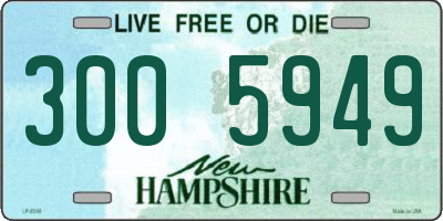 NH license plate 3005949