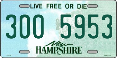 NH license plate 3005953