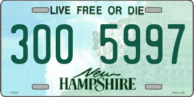 NH license plate 3005997