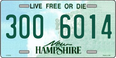 NH license plate 3006014