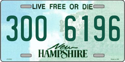 NH license plate 3006196