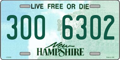 NH license plate 3006302