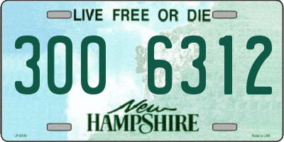 NH license plate 3006312