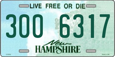 NH license plate 3006317