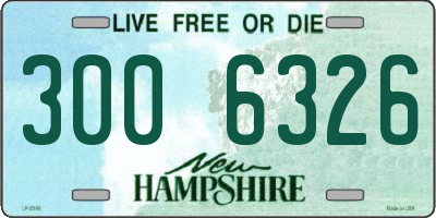 NH license plate 3006326