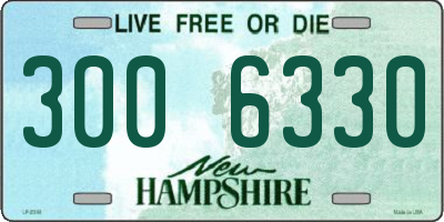NH license plate 3006330