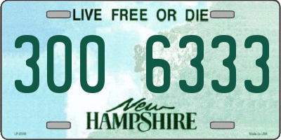 NH license plate 3006333