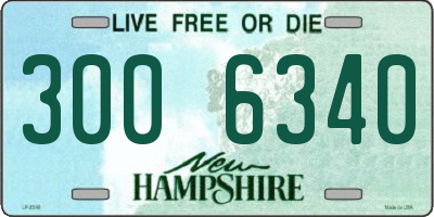 NH license plate 3006340