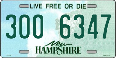 NH license plate 3006347