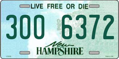 NH license plate 3006372